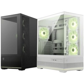 Resim Msı Mag Pano 110r Pz Whıte Temperlı Cam 3x120mm 1x120mm Argb Fan Atx Beyaz Panoramık Gamıng Kasa 