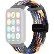 Resim Xiaomi Smart Band 9 Pro/band 8 Pro/redmi Watch 4 Naylon Örgülü Bant Manyetik Toka Saat Kayışı - Denim İçin 