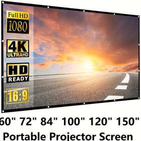 Resim VERCORKIN Taşınabilir Projektör Ekranı - 16:9 Katlanabilir & Kırışıklık Dirençli, İç/Dış Mekan Çift Taraflı Video Yansıtma, Makinede Yıkanabilir - Ev Sineması, Partiler, Ofis için Çoklu Boyutlarda Mevcut (152.4cm, 182.88cm, 213.36cm, 254.0cm, 3.05 metre, 3.81 metre) VERCORKIN 