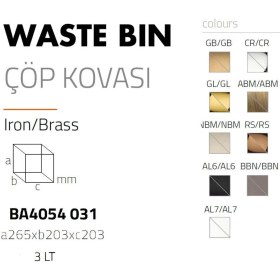 Resim System Banyo Aksesuarları Pedallı Çöp Kovası 3 Lt Beyaz 265x203x203 mm 