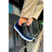 Resim Chekich CH979 - Santoni Gbt Spor Erkek Ayakkabı Sıyah/mavı 