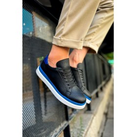 Resim Chekich CH979 - Santoni Gbt Spor Erkek Ayakkabı Sıyah/mavı 