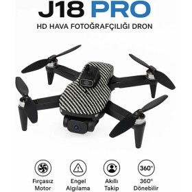 Resim Wirkmarkt J18 Pro Katlanabilir ÇOCUKLAR İÇİN UYGUN Akıllı Drone Hd Kameralı, 360° Engel Algılama,taşıma Çanta Hediyeli 