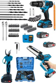 Resim Pro Draxler Alman 1800 VF Yenİ Nesil Motor Çelik Mandren 13 mm Matkap Şarjlı Ağaç Dal Kesme ve Budama Makası 