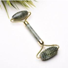 Resim Tırtıklı Jade Roller Yeşim Taşı Masaj Aleti 