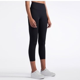 Resim Tek Parça Yüksek Bel Sıkı Yoga Pantolonu Tayt Siyah SiYAH 