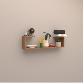 Resim Rafkestir Lisbon Duvar Rafı Tekli Bambu ( Parlak ) 