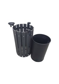 Resim Safirkom Kompozit Yuvarlak Çöp Kovası SÇ12 G Antrasit (65 Lt.) Antrasit 