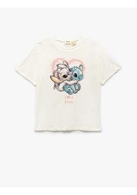 Resim Koton Ekru Kız Çocuk T-shirt 5skg10436ak Ekru 