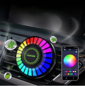 Resim gaman 3d Araç Içi Rgb Bluetoothlu Sese Duyarlı Ekolayzer 24 Led (şarjlı-taşınabilir) Araç Ritim Ledi 