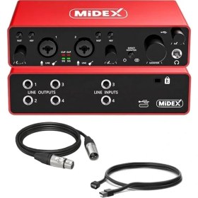 Resim Lidyahan Store Functional Paket-4 Stüdyo Ekipmanları Mikrofon 4 Çıkış Ses Kartı Full Set 