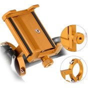 Resim Geeksen Bisiklet Telefon Tutucu - Ayarlanabilir Alüminyum Kılıf, Güvenli Ve Sağlam Tutuş Turuncu 