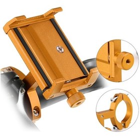 Resim Geeksen Bisiklet Telefon Tutucu - Ayarlanabilir Alüminyum Kılıf, Güvenli Ve Sağlam Tutuş Turuncu 