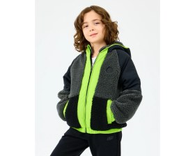 Resim Skechers B Outdoor Fleece Full Zip Sherpa Büyük Erkek Çocuk Siyah Mont Sk2520045-1602 