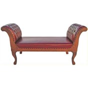 Resim Uzanma ve Çalışma Koltuk Kayın aslan ayak iskelet Suni deri kapitone Parlak ceviz Lüks kalite El Yapım 