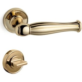 Resim Balen Rozetli Kapı Kolu Altın Rengi Wc - Hha232Ro14W Gl 