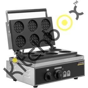Resim Kitchbox Ticari Endüstriyel Liege Waffle Makinesi (6'lı) 