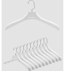 Resim Ceket Elbise Askısı Plastik Beyaz Yüksek Kalite Kıyafet Askısı 10 Adet Diğer 