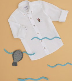 Resim U.S. Polo Assn. Erkek Çocuk Beyaz Uzun Kollu Basic Gömlek 50283994-VR013 
