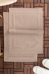 Resim Leoline%100 Pamuk Premium 2'li Ayak Havlusu - Kahve 