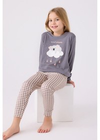Resim Arnetta Kız Çocuk Antrasit Pijama Takımı 5274-45469 Antrasit 