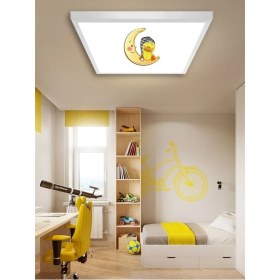 Resim Gökyüzü Panel Genç Odası AVIZE-60 cm x 60 cm -54WATT-LED-6500 Kelvin (Beyaz)-Genç Odası Avize Modelleri-Çocuk Avizeleri 