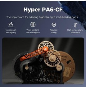 Resim Creality Pa6-cf Siyah - Karbon Fiber Takviyeli Naylon Filament 1.75 Mm / 1 Kg 