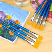 Resim 10'luk Çok Amaçlı Boya Fırça Seti - Yüksek Kaliteli Plastik Lif Kıllar, Akrilik ve Yağ Boyama için Uygun - Sanatçılar ve DIY Projeleri için Dayanıklı Sanat Araçları 