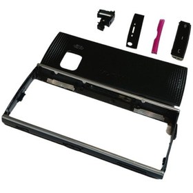 Resim Nokia X6 Kapak Nokia X6-00 Uyumlu Siyah Ön Kapak Arka Kapak Tuş T 