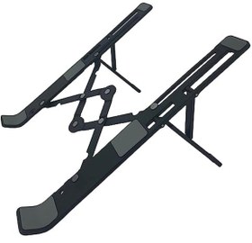 Resim Coverzone Laptop Dizüstü Standı Universal Tutucu Alüminyum Kullanışlı Ayarlanabilir Açı Ve Katlanabilir Portatif Rahat Kullanım 11 inç ve 17 İnç Arası Kullanım Ev ve Ofis Kullanımına Uygun (Siyah) 
