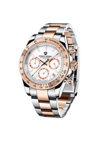 Resim Pagani Design Pd-1644 Daytona Kronograf Japon Vk63 Kuvars, Su Geçirmez ,seramik Çerçeve Full Çelik Erkek Saatleri Beyaz Diğer 