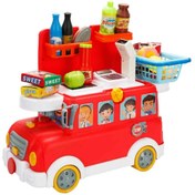 Resim NW NessiWorld 2in1 Sesli ve Işıklı Süpermarket Otobüsü Oyun Seti 28 Parça 