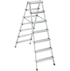 Resim Saraylı 7+7 Çift Taraflı Alüminyum Merdiven 1807 