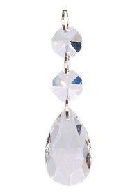 Resim Asfor Oval Kristal Avize Taşı Cam Lazer Kesim 50 Mm 