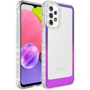 Resim ZM STORE Galaxy A53 5g Kılıf Simli Ve Renk Geçiş Tasarımlı Lens Korumalı Park Kapak 