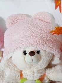 Resim bebek_iklimi Welsoft Dış Kundak Bebek Sarma Battaniyesi Açık Pembe - Kapüşonlu Çift Katman Ayaklı Model 