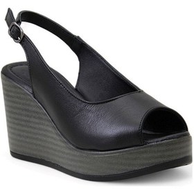 Resim Venüs 2310802 Hakiki Deri Kadın Sandalet - Siyah 