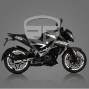 Resim Redline Grafik Bajaj Pulsar 200 Ns Full Sticker Set Custom Reflektif Gümüş Beyaz 
