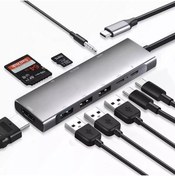 Resim Genel Markalar 9 In 1 Usb Type C Pd Ss X3 Hdtv Sd Tf Audio Multiport Adaptör Docking Station Usb C Usbto 4k Hdmı 