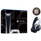 Resim Sony Playstation 5 Digital 825 GB Bilkom Garanti + Pulse 3D Kulaklık 