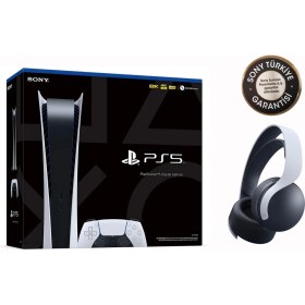 Resim Sony Playstation 5 Digital 825 GB Bilkom Garanti + Pulse 3D Kulaklık 