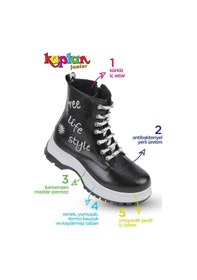 Resim Kaptan Junior Kız Çocuk Botu Ortopedik Içi Kürklü (509562797) 