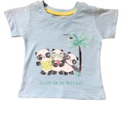 Resim Panda Baskı Desenli Bebek Tişört BABYWORLD516 