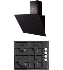 Resim Kumtel KO-410 BF - DA6-833 Siyah Ankastre Set 