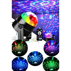 Resim Gampus Disko Topu Kumandalı Sese Duyarlı Parti Işığı Uzaktan Kumandalı Disko Topu 