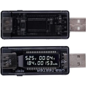 Resim LED Ekranlı USB Voltmetre Ampermetre USB Şarj Kapasitesi Test Cihazı - Voltmetre - 4 Ay 