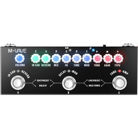 Resim TM-VAVE Taşınabilir Gitar Efekt Pedalı - USB, Dahili Akort Aleti, 9 IR Kab Modeli, Reverb/Delay/Chorus Özellikli Çoklu Efekt İşlemci - Kompakt Pedalboard Elektrik Gitarı, Bas, Ev/Stüdyo/Kanal Kullanımı İçin - Siyah, Profesyonel Ses Ekipmanı, Yüksek Kaliteli Efekt Ünitesi, Canlı Performanslar 