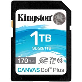 Resim Kingston SDG3-1TB 1TB SDXC Canvas Go Plus 170R C10 UHS-I U3 V30 Hafıza Kartı 