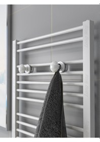 Resim Banyo Askısı, Bornoz Askısı , Kolay Kurulum , Havlu Kıyafet Askıs Beyaz 