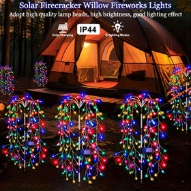 Resim 1 Güneşli Havai Fişek Salıncak Işığı - 120/200 LED, 8 Canlı Mod, Dayanıklı IP44, Güneş Enerjili Şarj, Bahçe, Bahçe, Yol, Partiler, Kamp, Piknik, Noel, Ramazan, Paskalya, Sevgililer Günü Dekoru, Dış Mekan Aydınlatması | Renkli Havai Fişek Tasarımı | Güneş Enerjili Işıklar, Havai Fişek Süsleri 